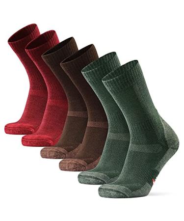 DANISH ENDURANCE 3 Pack Merino Wool Light Hiking Socks for Men, Women &  Kids Black Large