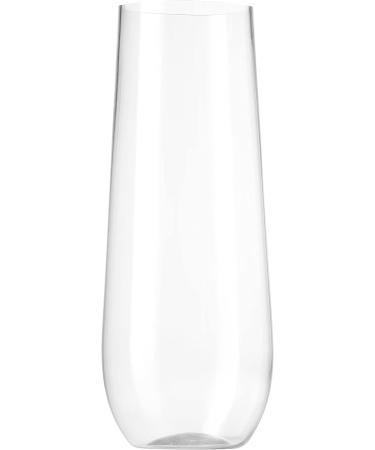 24pk Stemless Plastic Champagne Flutes - 9 Oz