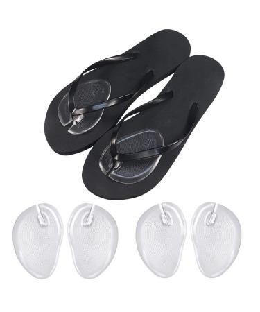 3 Pair Self-Adhesive Silicone Gel Forefoot Cushions Grip Pads Non Slip Pain  Relief Sandal Insoles for Thong Slipper Protectors Toe Posts Protectors