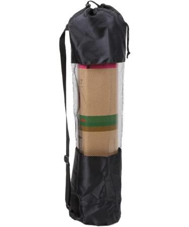 2Pcs Portable Yoga Mat Bag Exercise Yoga Mat Carry Mesh Bag with Adjustable  Shoulder Strap Yoga Accessories for Women and Men, Black