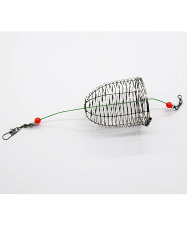 PERFETSELL 10 PCS Carp Fishing Bait Trap Cage Feeder Basket Holder
