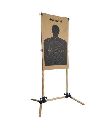 Highwild Adjustable Target Stand Base for Paper Shooting Targets Cardboard Silhouette - USPSA/IPSC - IDPA Practice A- Paper Target Base(1 Set)