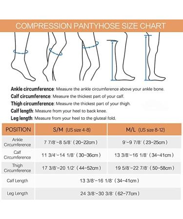  Compression Pantyhose 8-15mmHg for Women's