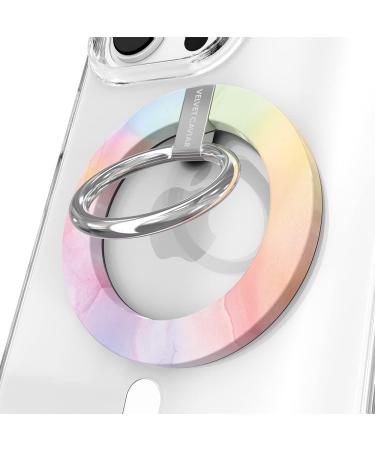 Velvet Caviar Compatible with MagSafe Phone Grip - Magnetic Ring Holder with Adjustable Stand - Removable MagSafe Accessories for iPhone 12 13 14 15 (Pastel Tie Dye)