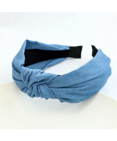 Denim Knotted Bow Headband | Claire's US