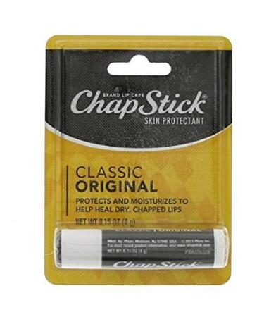 ChapStick Classic Original Skin Protectant / Sunscreen SPF 4, 0.15 Oz (Pack of 6)
