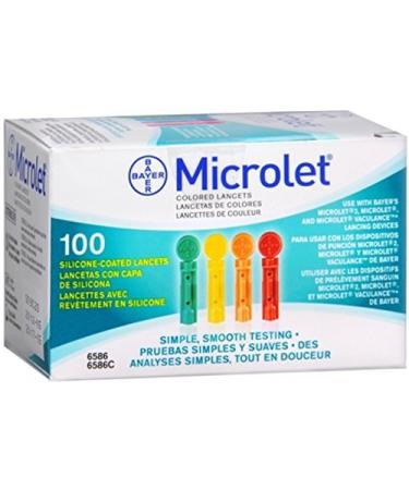 Microlet Colored Lancets 100 Each by Microlet