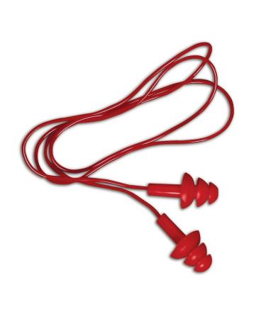 MAGID E2 IHP27 Reusable Corded Earplugs with Carrying Case 50 Pairs Red | Pvc Cord 50 Pair
