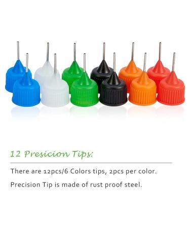 Precision Tip Applicator Bottle Four 1 Oz. Bottles and 12 Tips for  Multi-Purpose Use