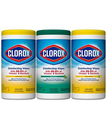 Clorox Disinfecting Wipes Value Pack 75 Ct Each Pack of 3 (Package May Vary)