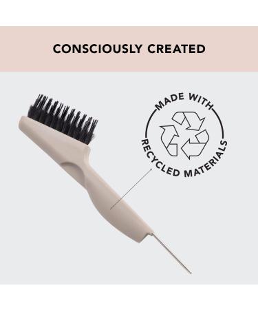 Kitsch Double Sided Hair Brush Cleaner Tool 2-in-1 Comb Cleaner, Eco-Friendly Hair Brush Rake, Double Edge Hair Remover Brush & Hairbrush  Cleaner Solution for…