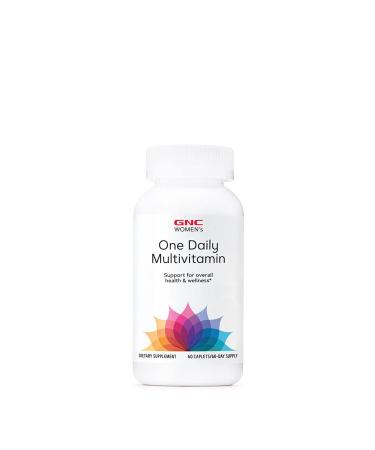 GNC Women's One Daily Multivitamin | Supports Immune and Brain Function Plus Hair Skin and Nail Health | Antioxidant Blend with Collagen | Daily Supplement | 60 Caplets