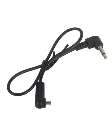 Acouto Flash Sync Cable 3.5mm Jack Plug Flash Sync Cable Cord with Screw Lock to Male Flash PC 30 cm