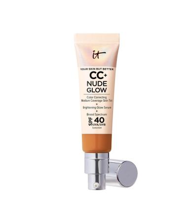 IT Cosmetics Your Skin But Better CC+ and Nude Glow Lightweight Medium Coverage Foundation and Glow Serum Tan Rich 1 g (Pack of 1)