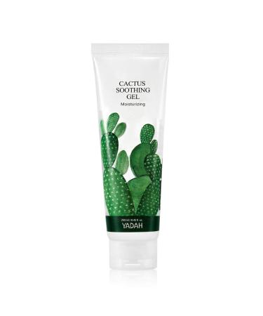 YADAH Cactus Soothing Gel 8.45fl.oz  Vegan Soothing Cooling Moisturizing Skin Care  95 Percent of Cactus Extract 8.45 Fl Oz