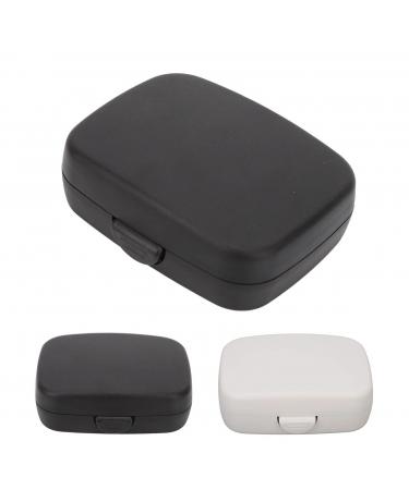 Hearing Aids Case Large Capacity Portable Quadrate Black Hearing Aids Storage Box for Home Outdoor Travelling(Black)