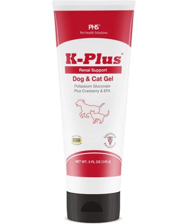 K Plus Potassium Gluconate Renal Gel Plus Cranberry and EPA for Dogs and Cats 5 oz