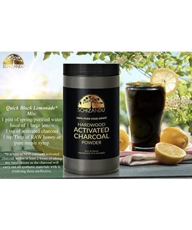 Schizandu Organics Activated Coconut Charcoal Powder, Vegan 100% Pure Detox