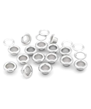 CRAFTMEMORE 1/4 Hole Size 100 Sets Gunmetal Black Metal Grommets Eyelets  with Washers for Bead Cores, Clothes, Leather, Canvas (Gunmetal, 100 Pack)