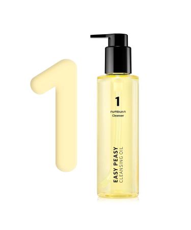 numbuzin No.1 Easy Peasy Cleansing Oil | Makeup Removing Facial Cleanser Unclogs Pores Non-heavy nature-derived ingredients | Korean Skin Care for Face 6.76 fl oz