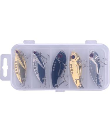 LURESMEOW Fishing Spoons Lures Blade Baits for Bass Spinner Spoon Blade  Swimbait Fishing Lures for Freshwater Saltwater Metal VIB Hard Blade Bait  Fishing Spoon Lures for Bass Walleye Trout