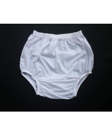 Haian Adult Incontinence Pull-on Plastic Pants PVC Pants 3 Pack (Small,  White) Small (Pack of 3)