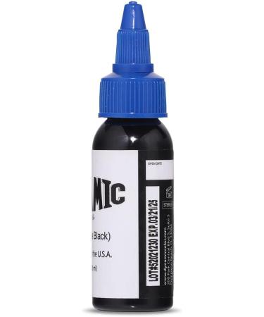 Dynamic Black Tattoo Ink - 1oz - Original bottle for lining and