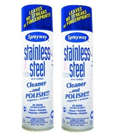 Sprayway SW841R Stainless Steel Cleaner & Polish, 15 Oz