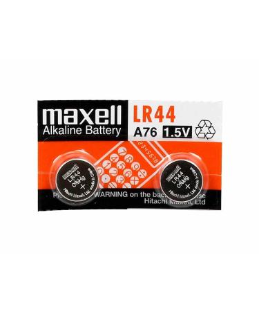 Maxell LR44 Alkaline 1.5V Battery, 2-Pack 1 Pack
