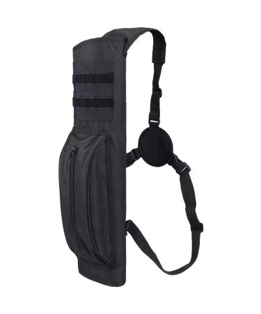 XTACER 1 Inch Molle Backpack Accessory Strap Luggage Straps Cover Strap  Sleeping Bag Strap with Buckle (Black, 40)