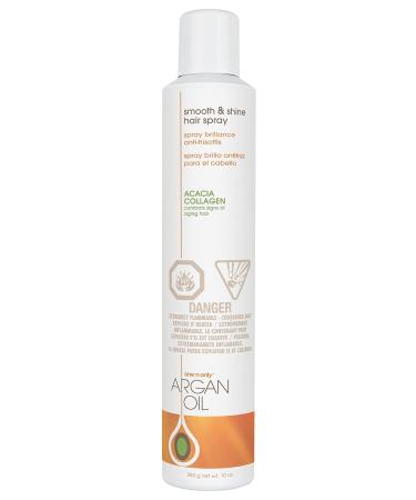 One 'n Only Smooth & Shine Hair spray with Argan Oil  Humidity Resistant  Helps to Combat Signs of Aging Hair  All-Day Strong Hold  10 Ounces