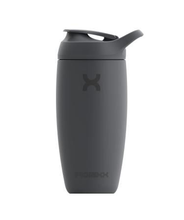 Promixx Protein Shaker Bottle - Premium Stainless Steel Cup (18oz, Graphite Gray)