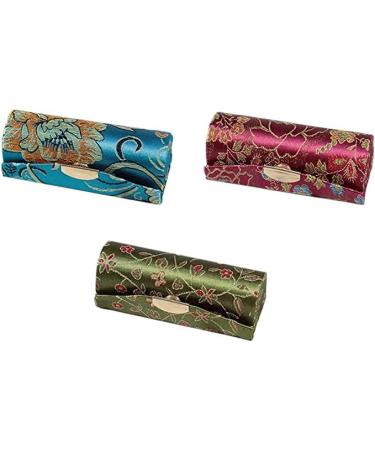 Ladies Floral Lipstick Case Holder with Mirror, Cosmetic Storage