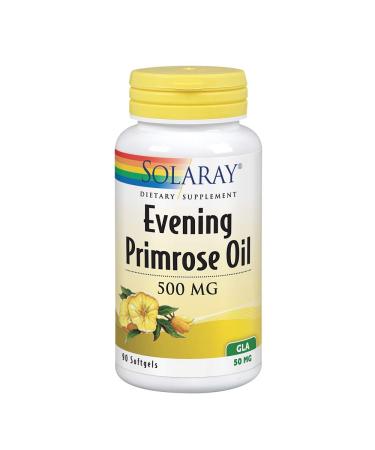 Solaray High Potency Evening Primrose Oil 500 mg | Cold Pressed | Womens Health Support | 90 Softgels