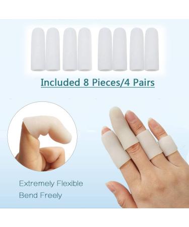 Finger Protectors Finger Caps Silicone Fingertips Protection - Gel Finger  Cots Great for Trigger Finger, Finger Arthritis, Finger Cracking and Other