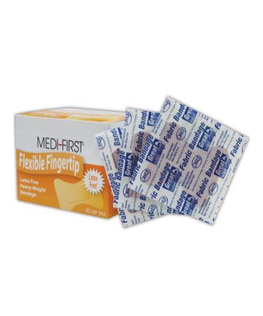 MAGID MP61578 Medi-First Large Fingertip Woven Adhesive Bandages  Flesh (Box of 40)