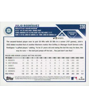 Seattle Mariners 2023 Topps Complete Mint Hand Collated 20 Card