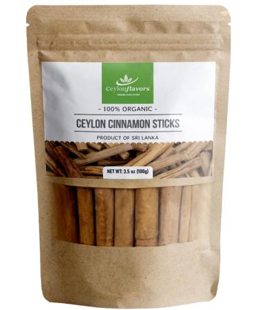Ceylon Flavors organic Ceylon cinnamon sticks 3.5 oz ( 3 