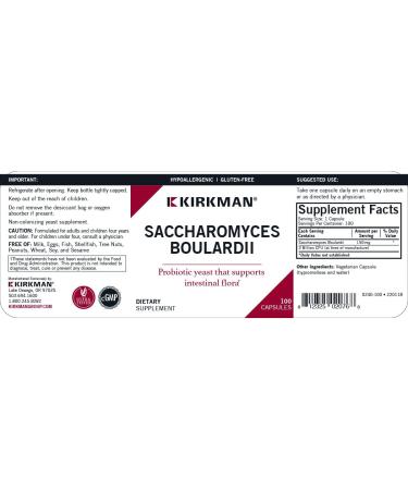 Saccharomyces Boulardii 3 Billion CFU Probiotic, Kirkman