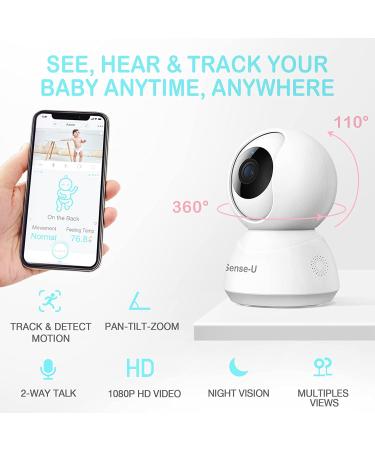 Sense-U Video Baby Monitor with Remote Pan-Tilt-Zoom Camera, 2-Way