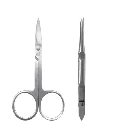 e.l.f. On Point Brow Kit  Duo Of Pro-quality Eyebrow Scissors & Tweezers For Shaping Eyebrows  Great For Precise Shaping  Vegan & Cruelty-Free