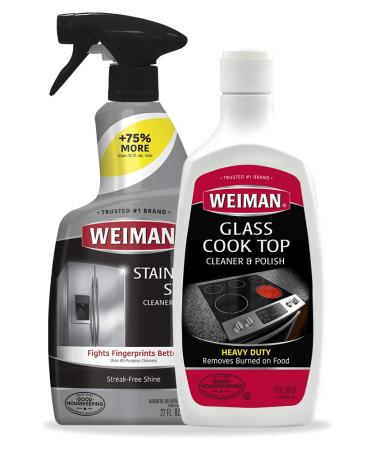 Weiman Stainless Steel Cleaner Wipes (3 Pack) Removes Fingerprints,  Residue, Water Marks and Grease from Appliances - Works Great on  Refrigerators
