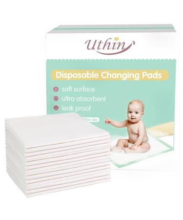 Kushies Baby Portable Waterproof Changing Pad Liners, 2-pk, Grey