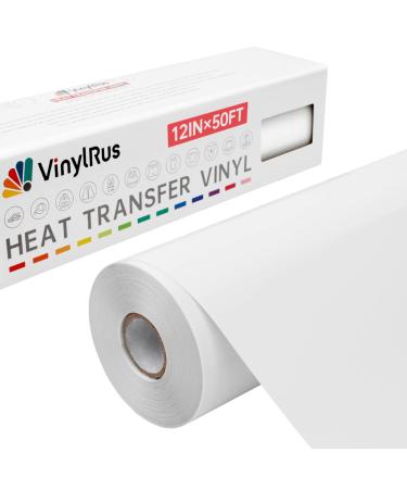 VinylRus Heat Transfer Vinyl-12” x 25ft Red Iron on Vinyl Roll for
