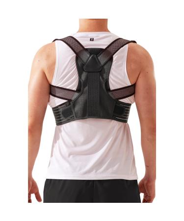 Portzon Posture Corrector for Women and Men Upper Back Straightener Providing Pain Relief from Neck Shoulder Breathable X-large