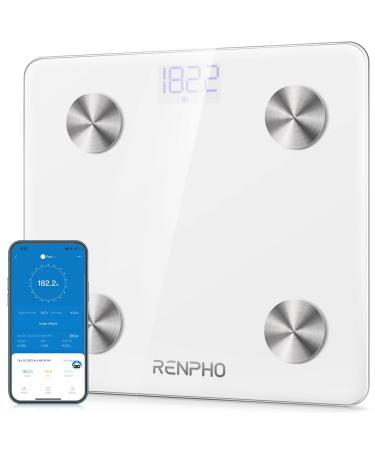 RENPHO Digital Scale for Body Weight and Fat, Smart Scale BMI Bathroom Weight Scales for People, Body Fat Scale with Body Composition Monitor, 400 lbs White 11