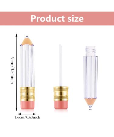 WSERE 10 Pieces Pencil Shape Cute Empty 5ml Lipgloss Lip Gloss Tube  Containers Bottles Refillable Lip