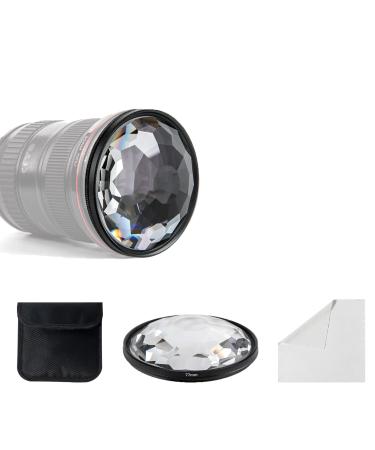 Kaleidoscope Glass Prism Camera Filter 77MM Multiple Refraction Photography Prismatic Effect Filter Variable Number of SLR Photography Accessories
