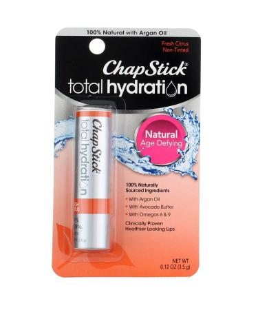 ChapStick Total Hydration Fresh Citrus 0.12 Ounce (Pack of 2)