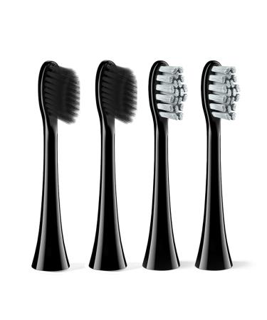 Bestday Electric Toothbrush Replacement Brush Heads X 4 Pieces  Brush Refill for bestday Electric Toothbrush only Black